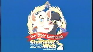 Charlottes Web 2  Wilburs Great Adventure 2003 Trailer VHS Capture [upl. by Ydoj]