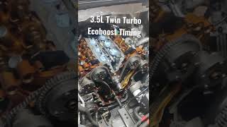 Ford F150 Ecoboost 35L Twin Turbo timing chain service [upl. by Culhert]