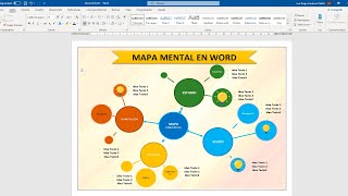 Como hacer un MAPA MENTAL en WORD [upl. by Munro186]