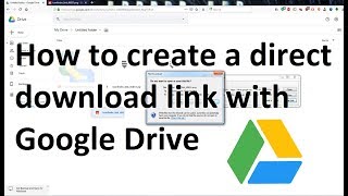 How to create a direct download link from Google Drive [upl. by Aikemit]