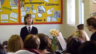 ABRSM Grade 1 singing Omens of Spring school performance [upl. by Belda]