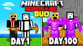 We Survived 100 Days In Hardcore Minecraft  Duo Minecraft Hardcore 100 Days [upl. by Killen]