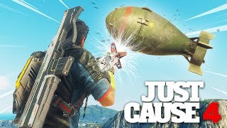 Just Cause 4  GRAVITY GUN VS NUKE WEIRD GLITCH [upl. by Anesuza]