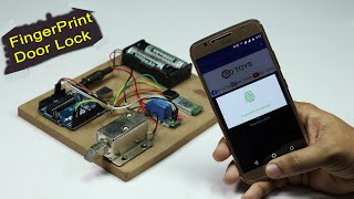 How to Make Mobile Fingerprint Door Lock  Arduino Project [upl. by Ronoc]