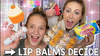 LETTING MY LIP BALM COLLECTION CHOOSE WHAT KALLI EATS CHALLENGE 😱🤣 [upl. by Silvan]