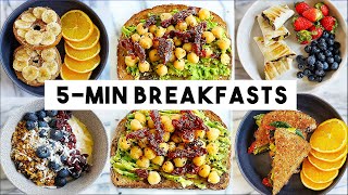 EASY 5MINUTE BREAKFAST IDEAS vegan [upl. by Eseuqram528]