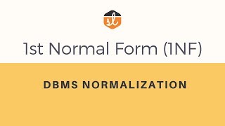 First Normal Form 1NF  Database Normalization  DBMS [upl. by Koralle154]