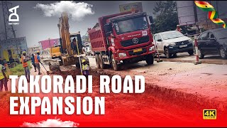 Road Construction Project  Takoradi Road Expansion Ghana  West Africa [upl. by Ailad]