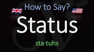 How to Pronounce Status American  British English Pronunciation [upl. by Ramad]