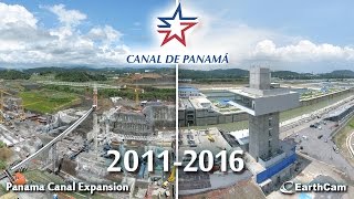 Official Panama Canal Construction TimeLapse [upl. by Merrick]