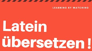 Latein übersetzen lernen in 7 Minuten [upl. by Ennasor]