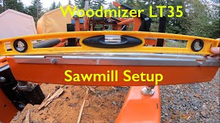 Portable Sawmill  Setting up the WoodMizer LT35 Sawmill [upl. by Cesaro201]