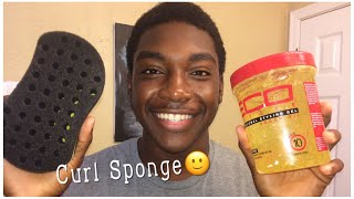 How To Get Defined Curly Hair With A Sponge [upl. by Airotkciv659]