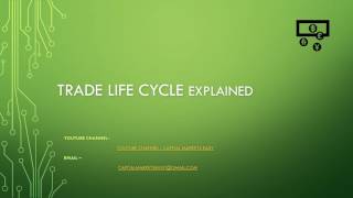 Trade Life Cycle explained [upl. by Ycnan786]