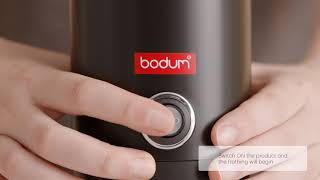 BODUM®  How To  Bistro Electric Milk Frother [upl. by Shreve439]