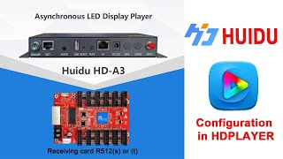 Configuration Tutorial of Huidu HDA3 amp Receiving Card in HDPLAYER [upl. by Sherrod908]