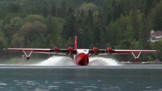 Martin JRM Mars quotHawaii Marsquot Water Bomber Approach and Landing [upl. by Stichter627]