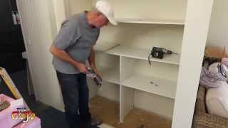 Building Wardrobe Shelves DIY Ensuite [upl. by Enisamoht]