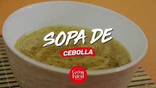 Sopa de cebolla casera  Cocina Fácil [upl. by Gwenette590]