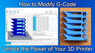 How To Modify GCode  Add Nozzle Temperature Changes MidWay in a 3D Print [upl. by Franny469]