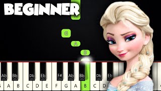 Let It Go  Frozen  BEGINNER PIANO TUTORIAL  SHEET MUSIC by Betacustic [upl. by Malina]