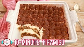 Easy 10 Minute Tiramisu  Bigger Bolder Baking [upl. by Airrehs]