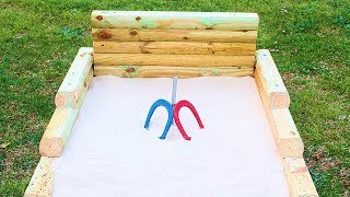 Simple DIY Outdoor Horseshoes Game Pit [upl. by Fan]