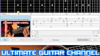 Guitar Solo Tab Straight From The Heart Bryan Adams [upl. by Gunner994]