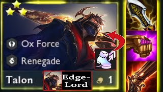 Featherweights III  EdgeLord Talon  Hybrid Carry Build Talon 4 Cost 3 Star  TFT SET 8 [upl. by Nwahsad]