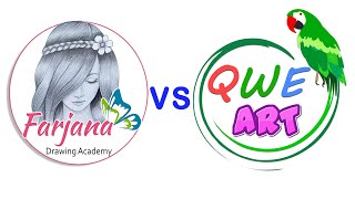 FarjanaDrawingAcademy  VS  qwearts 💚💙 [upl. by Eckblad262]