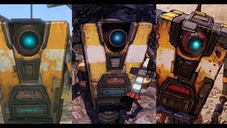 Borderlands Claptrap voice comparison in all 3 main games [upl. by Lemar]