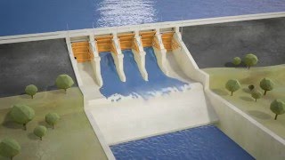 Seqwater explains How gated dams work animation [upl. by Han]