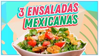 3 Ensaladas saludables y muy mexicanas  Cocina Delirante [upl. by Lapotin945]