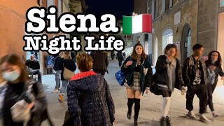 Walking at Night in Siena Tuscany Italy  City Ambience Sounds  ASMR [upl. by Falito]