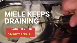 🌎 Miele Dishwasher  DRAIN WON’T STOP FIXED 😃 [upl. by Bard244]