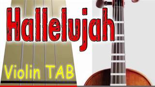 Hallelujah  Violin  Play Along Tab Tutorial [upl. by Lenci]