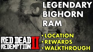 Red Dead Redemption 2  Legendary Bighorn Ram Location Rewards Walkthrough [upl. by Rrats]