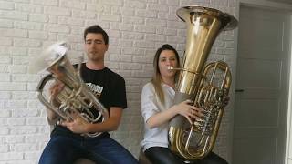 Despacito  Luis Fonsi Daddy Yankee  Double Brass Euphonium amp Tuba Cover [upl. by Lavery]