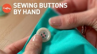 Sewing a Button by Hand  Beginner sewing tutorial with Angela Wolf [upl. by Augustina]