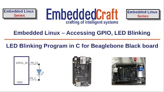 Accessing GPIO and LED Blinking  LED Blinking Program in C for Beaglebone Black board [upl. by Laure]