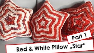 Red and White Pillow Star Part 1 [upl. by Morell668]