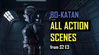 All BoKatan Action Scenes  The Mandalorian S2E3 [upl. by Milks925]