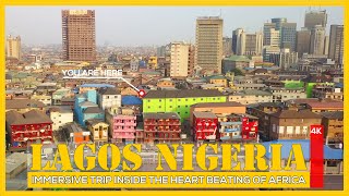 Immersive Travel Trip Inside the Heart Beating of Africa  Lagos Megacity  4k Ultra HD experience [upl. by Nnauol]