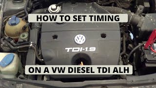 Injection Pump Timing VW Diesel TDI ALH [upl. by Ynneb]