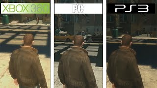 GTA IV  360 vs PS3 vs PC 4K  Graphics Comparison  Comparativa [upl. by Ylhsa]