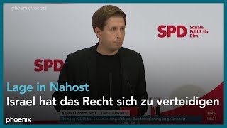 Pressekonferenz der SPD mit Kevin Kühnert [upl. by Ecneralc]