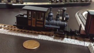 Minitrains HOn30 Narrow Gauge Forney With Box Vans [upl. by Oreves]