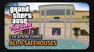 GTA Vice City  All 9 Safehouses Location Guide [upl. by Corotto727]