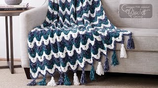 Crochet Ogee Stitch Afghan [upl. by Atekan132]