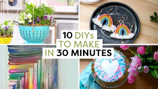 10 Quick amp Easy DIY Crafts Under 30 Minutes [upl. by Enneyehs159]